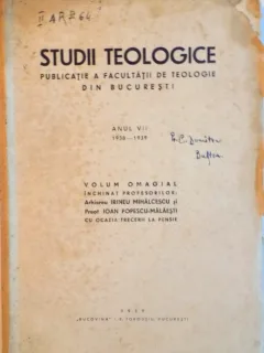 STUDII TEOLOGICE ANUL VII . 1938-1939   (VOLUM OMAGIAL)
