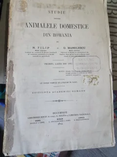 Studiul despre animalele domestice din Romania - N Filip, N. Manolescu