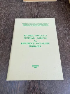 Studiul Fondului funciar agricol al Republicii Socialiste Romania