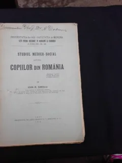 STUDIUL MEDICO-SOCIAL ASUPRA COPIILOR DIN ROMANIA - IOAN M. DINESCU