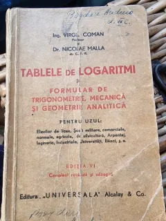 TABELE DE LOGARITMI - VIRGIL COMAN