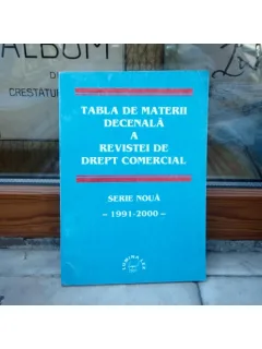 TABLA DE MATERII DECENALA A REVISTEI DREPT COMERCIAL SERIE NOUA 1991-2000 , Cursuri