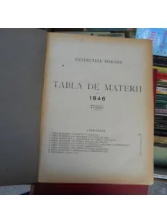 Table de materii , Pandectele romane , 1946