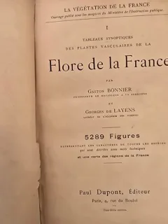 Tableaux synoptiques des plantes vasculaires de la Flore de la France - Gaston Bonnier, Georges de Layens