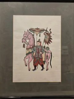 Tablou arta chinezeasca - Scena traditionala 2 (tehnica mixta)