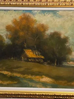 Tablou Francisc Baranyai - Casa de la rau (pictura)