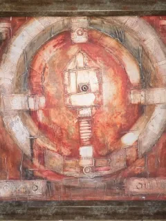 Tablou Dinu Mihai Falcoianu - Simboluri abstracte (pictura)