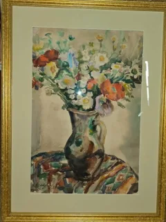 Tablou Ecaterina Cristescu Delighioz - Flori de Primavara (acuarela)