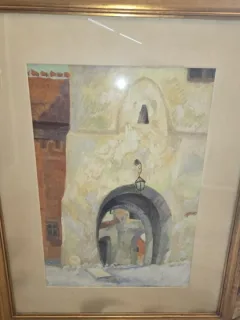 Tablou vechi Cetatea Sighisoara - (pictura)