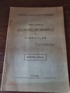 Tablourile Onorariilor Minimale ale Avocatilor