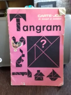 Tangram - carte joc de colorat decupat si asamblat