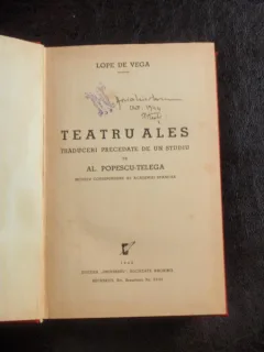 TEATRU ALES - LOPE DE VEGA