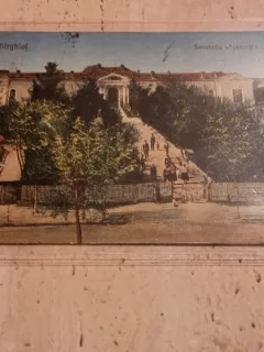 Teghirghiol, Sanatoriu ,,Speranta,,carte postala perioad interbelica,, circulata, policroma