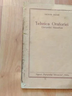 TEHNICA ORATORIEI-CERCETARI FILOZOFICE-VICTOR IACOB