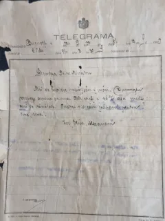 Telegramă adresată Primului Ministru Sturdza – București, 1903 (Emisă de Loc. Elisa/Eliza Alexandru)