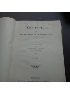 TEME TACTICE - FRANTZ CONRAD DE HOTZENDORF