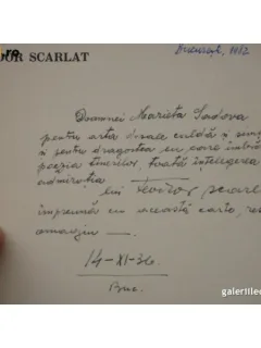 TEODOR SCARLAT - CLAVIATURI - 1936 - CU UN PORTRET DE BULGARU 64 PAG COPERTI ORIGINALE, CONTINE DEDICAT IE PENTRU ACTRITA LEGIONARA MARIETA SADOVA