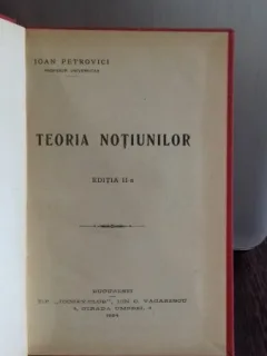 TEORIA NOTIUNILOR - IOAN PETROVICI