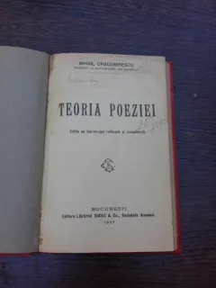TEORIA POEZIEI - MIHAIL DRAGOMIRESCU