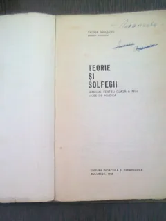 TEORIE SI SOLFEGII- CLS- XII-A-VICTOR GIULEANU