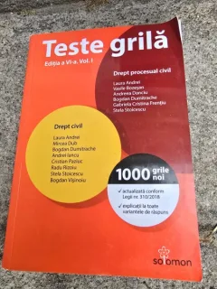 Teste grila. Drept civil si Drept procesual civil Vol.I editia a VI-a