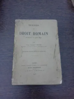 Textes de Droit Romain - Frederic Girard  (carte in limba franceza)
