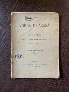 Th. D. Sperantia Vorba de-acasa (1893)