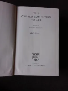 THE OXFORD COMPANION TO ART - HAROLD OSBORNE  (CARTE IN LIMBA ENGLEZA)