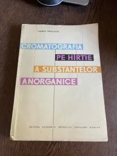 Tiberiu Nascutiu - Cromatografia pe hartie a substantelor anorganice