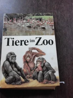 TIERE IM ZOO - MANFRED BURGER  (CARTE IN LIMBA GERMANA, ANIMALE LA ZOO)