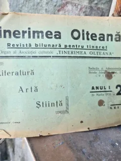 Tinerimea Olteana - Revista bilunara pentru tineret Anul I, 20 Martie 1935