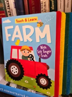 Touch & learn. Farm - With felt finger trails (Atinge si invata. Ferma - Cu trasee din pasla - carte in limba engleza)