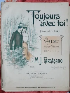 Toujours avec toi! Vals pentru pian - M. Farcasano   partitura