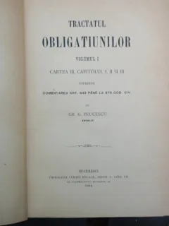 TRACTATUL OBLIGATIUNILOR - GR.G. PEUCESCU 2 VOLUME