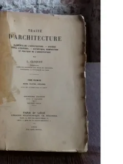 Traite d'architecture - L. Cloquet
