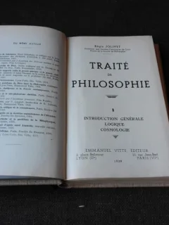 TRAITE DE PHILOSOPHIE  - REGIS JOLIVET  (CARTE IN LIMBA FRANCEZA)  VOL.I