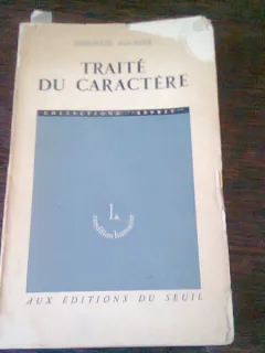 TRAITE DU CARACTERE - EMMANUEL MOUNIER  (CARTE IN LIMBA FRANCEZA)
