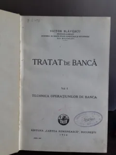TRATAT DE BANCA VOL.I - VICTOR SLAVESCU