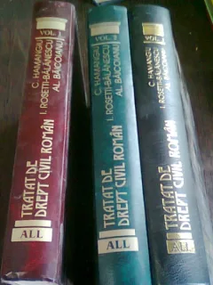 TRATAT DE DREPT CIVIL ROMAN - C. HAMANGIU, I. ROSETTI-BALANESCU, AL. BAICOIANU   3 VOLUME