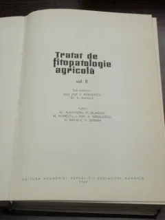 TRATAT DE FITOPATOLOGIE AGRICOLA - E. RADULESCU  VOL.2