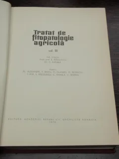 TRATAT DE FITOPATOLOGIE AGRICOLA - E. RADULESCU VOL.3