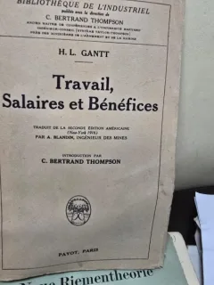 Travail, Salaires et Benefices - H.L. Gantt