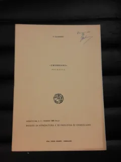 TREBBIANI, PREMESSA - G. DALMASSO  (PUBLICATIE IN LIMBA ITALIANA, EXTRAS DIN REVISTA DE VITICULTURA)