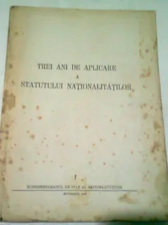 TREI ANI DE APLICARE A STATUTULUI NATIONALITATILOR
