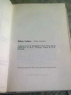 TREIZE HISTOIRES - WILLIAM FAULKNER  (CARTE IN LIMBA FRANCEZA)