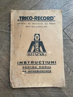 Trico Record Aparat de Tricotat cu mana Instructiuni pentru modul de intrebuintare (1931)