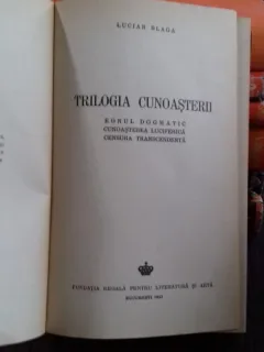 TRILOGIA CUNOASTERII - LUCIAN BLAGA