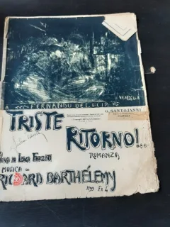TRISTE RITORNO, ROMANZA, MUZICA DE RICHARD BARTHELEMY
