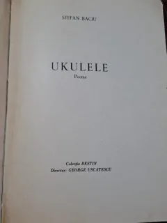 Ukulele - St. Baciu  cu dedicatia autorului