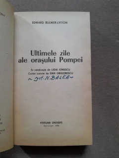 Ultimele zile ale orasului Pompei - E. Bulwer Lytton